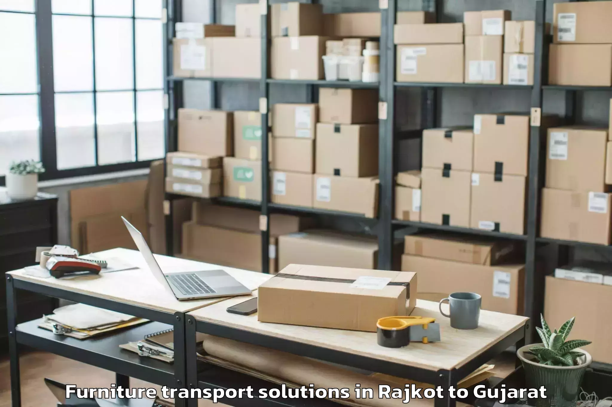 Book Rajkot to Khambha Furniture Transport Solutions Online